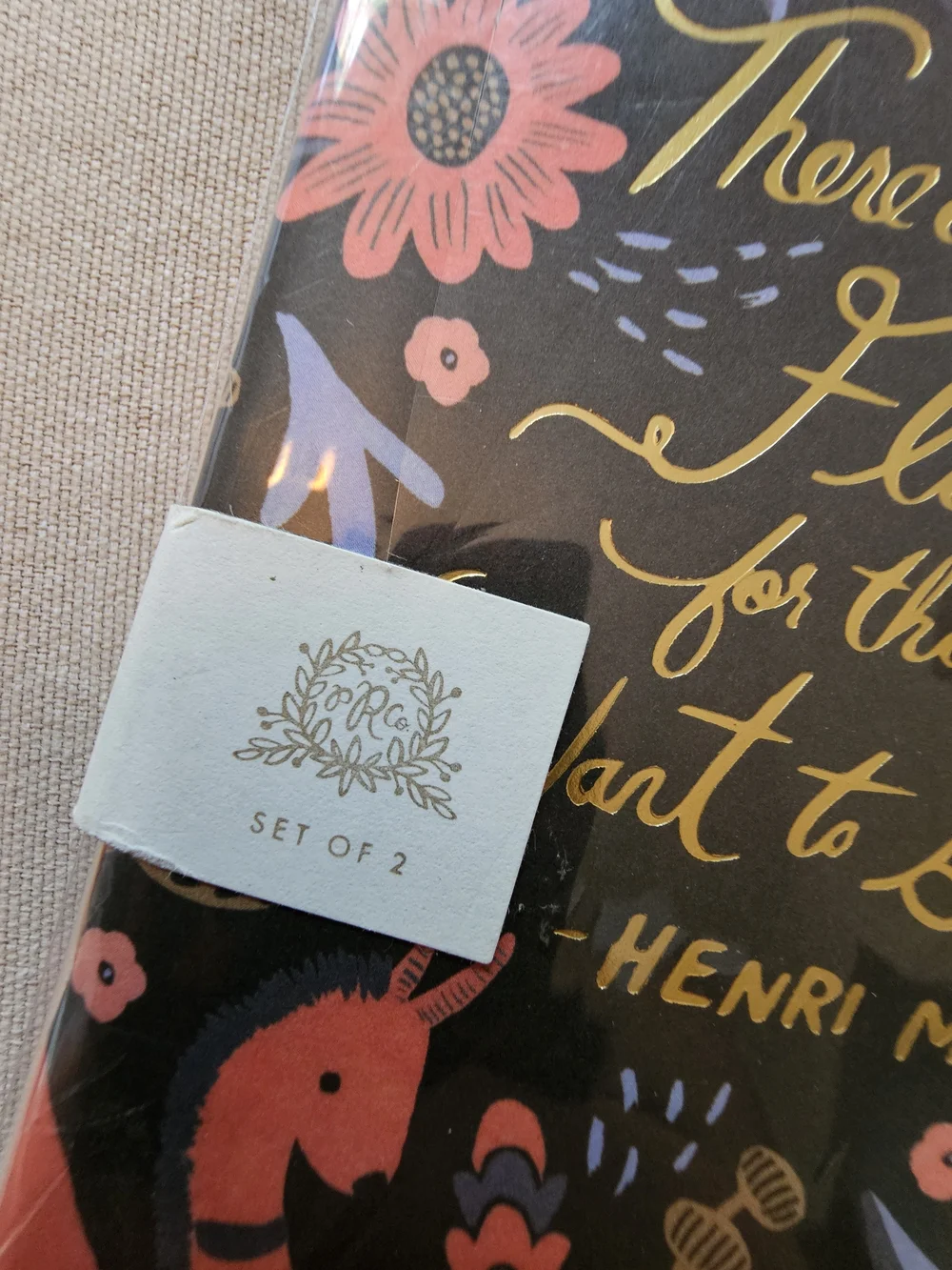 NWT Set of Two Small Rifle Paper Co. Floral Notebooks